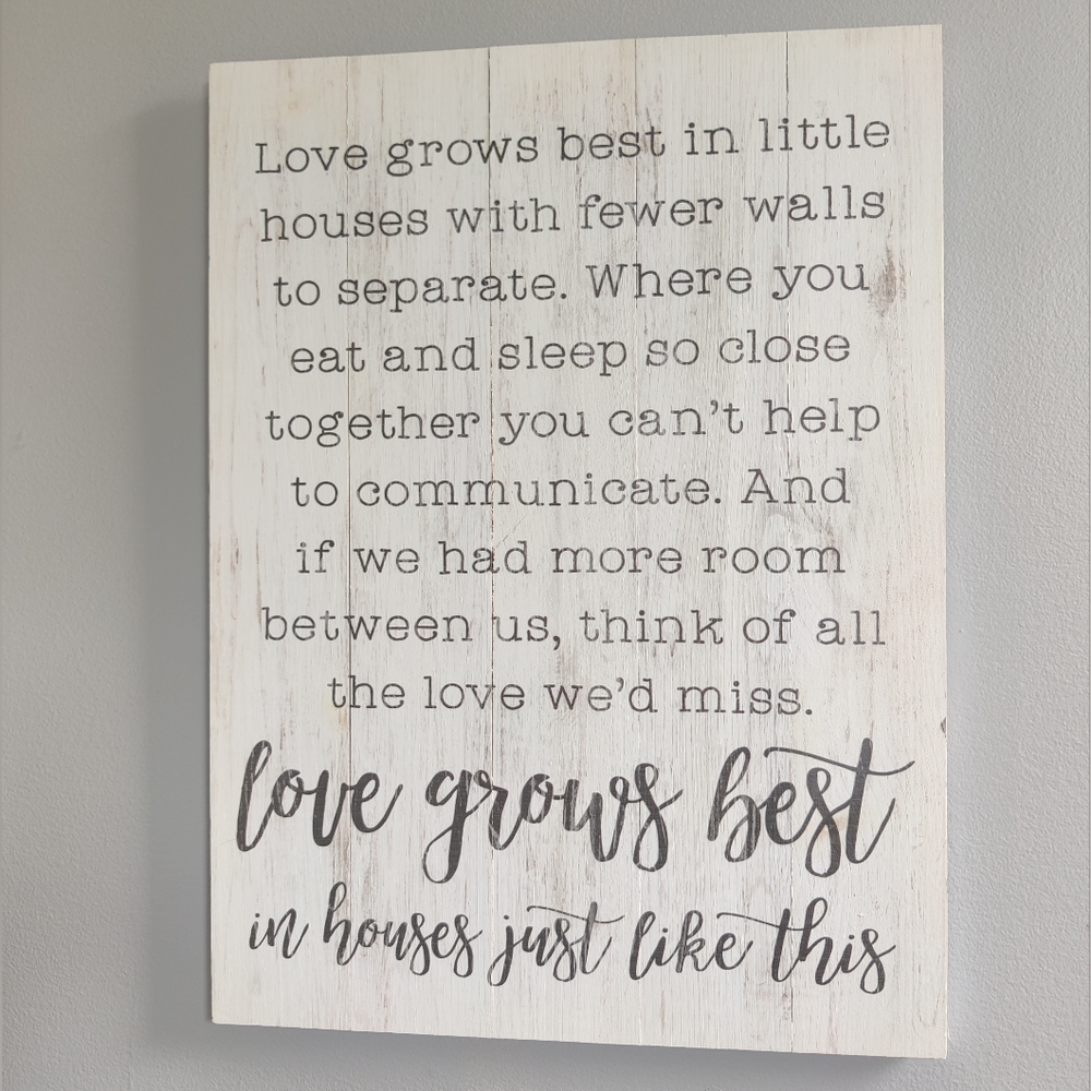 Love Grows Best In Houses Just Like This, Brand New Handmade Wooden Wall Art